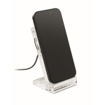 Handyhalter transparent mit Wireless Charger 15W farbe transparent zweite Ansicht