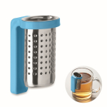 Tee-Infuser Edelstahl mit Kunststoffhaken farbe türkis