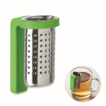 Tee-Infuser Edelstahl mit Kunststoffhaken farbe lindgrün