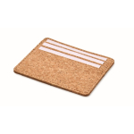 Kork-Kartenetui mit Hauptfach für 3 Karten farbe beige
