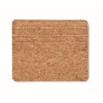 Kork-Kartenetui mit Hauptfach für 3 Karten farbe beige