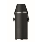 Edelstahl-Flachmann mit 2 Shots 230+20 ml farbe schwarz vierte Ansicht