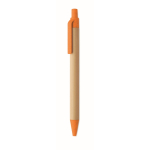 Bambus/Stroh-Kugelschreiber blau farbe orange