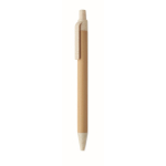 Bambus/Stroh-Kugelschreiber blau farbe beige