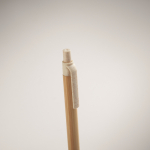 Bambus/Stroh-Kugelschreiber blau farbe beige zweites Detailbild