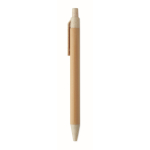Bambus/Stroh-Kugelschreiber blau farbe beige vierte Ansicht