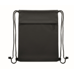 Turnbeutel RPET/PU mit Fronttasche farbe schwarz zweite Ansicht