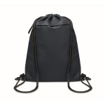 Turnbeutel RPET/PU mit Fronttasche farbe blau