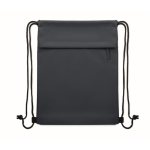 Turnbeutel RPET/PU mit Fronttasche farbe blau zweite Ansicht