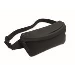 Verstellbare Gürteltasche aus RPET und PU mit einem Hauptfach farbe schwarz