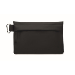 Kosmetikbeutel Polyester/PU mit Karabiner farbe schwarz zweite Ansicht