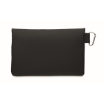 Kosmetikbeutel Polyester/PU mit Karabiner farbe schwarz dritte Ansicht