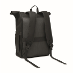 Rolltop-Rucksack Laptop 15'' mit Trolleygurt farbe schwarz zweite Ansicht