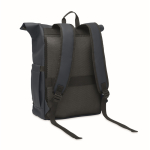 Rolltop-Rucksack Laptop 15'' mit Trolleygurt farbe blau zweite Ansicht