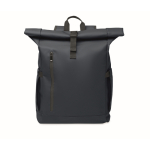 Rolltop-Rucksack Laptop 15'' mit Trolleygurt farbe blau vierte Ansicht