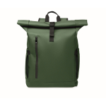 Rolltop-Rucksack Laptop 15'' mit Trolleygurt farbe dunkelgrün vierte Ansicht