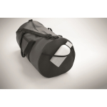 Reisetasche Polyester/PU mit Seitenfächern farbe dunkelgrau viertes Detailbild