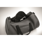 Reisetasche Polyester/PU mit Seitenfächern farbe dunkelgrau fünftes Detailbild