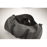 Reisetasche Polyester/PU mit Seitenfächern farbe dunkelgrau sechstes Detailbild