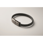 PU-Armband geflochten mit Ladekabel 60W farbe schwarz zweites Detailbild