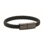 PU-Armband geflochten mit Ladekabel 60W farbe schwarz achte Ansicht