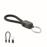Schwarzes PU-Armband 60W Ladekabel farbe schwarz