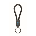 Schwarzes PU-Armband 60W Ladekabel farbe schwarz Ansicht mit Druckbereich