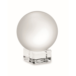 Runder Glaspokal mit Sockel personalisierbar farbe transparent achte Ansicht