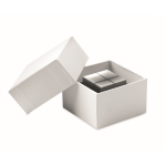 Eleganter Glaspokal Würfelform personalisierbar farbe transparent vierte Ansicht