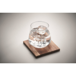 Whiskyglas kurz mit Acacia-Untersetzer farbe transparent drittes Detailbild