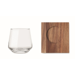 Whiskyglas kurz mit Acacia-Untersetzer farbe transparent fünfte Ansicht