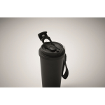 Recycling-Edelstahlbecher mit Strohhalm 500 ml farbe schwarz drittes Detailbild
