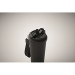 Recycling-Edelstahlbecher mit Strohhalm 500 ml farbe schwarz viertes Detailbild