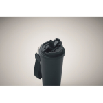Recycling-Edelstahlbecher mit Strohhalm 500 ml farbe marineblau viertes Detailbild