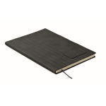 A5-Notizbuch Softcover, Kunstleder farbe schwarz zweite Ansicht