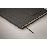 A5-Notizbuch Softcover, Kunstleder farbe schwarz viertes Detailbild