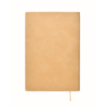 A5-Notizbuch Softcover, Kunstleder farbe beige dritte Ansicht