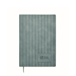 A5-Notizbuch Softcover, Kunstleder farbe mattschwarz Ansicht mit Druckbereich