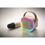 Karaoke-Set mit Vintage-Lautsprecher + Mikrofon farbe beige drittes Detailbild