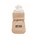 Handwärmer Polyester mit Wasser-System farbe beige Ansicht mit Druckbereich