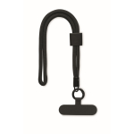 RPET-Armband fürs Handy, 25 cm farbe schwarz