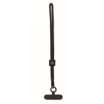 RPET-Armband fürs Handy, 25 cm farbe schwarz Hauptansicht zweite Ansicht