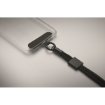 RPET-Armband fürs Handy, 25 cm farbe schwarz sechstes Detailbild