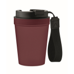 Auslaufsicherer To-Go-Becher RPET-Band 300 ml farbe bordeaux