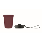 Auslaufsicherer To-Go-Becher RPET-Band 300 ml farbe bordeaux sechste Ansicht