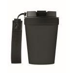 Auslaufsicherer To-Go-Becher RPET-Band 300 ml farbe schwarz vierte Ansicht