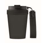 Auslaufsicherer To-Go-Becher RPET-Band 300 ml farbe schwarz fünfte Ansicht