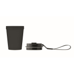 Auslaufsicherer To-Go-Becher RPET-Band 300 ml farbe schwarz sechste Ansicht
