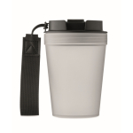 Auslaufsicherer To-Go-Becher RPET-Band 300 ml farbe weiß-transparent vierte Ansicht