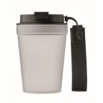 Auslaufsicherer To-Go-Becher RPET-Band 300 ml farbe weiß-transparent fünfte Ansicht